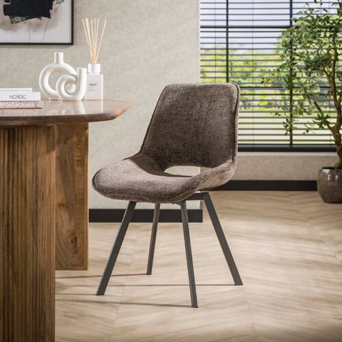 Moderne Scandinavische eetkamerstoel Frey Rich taupe
