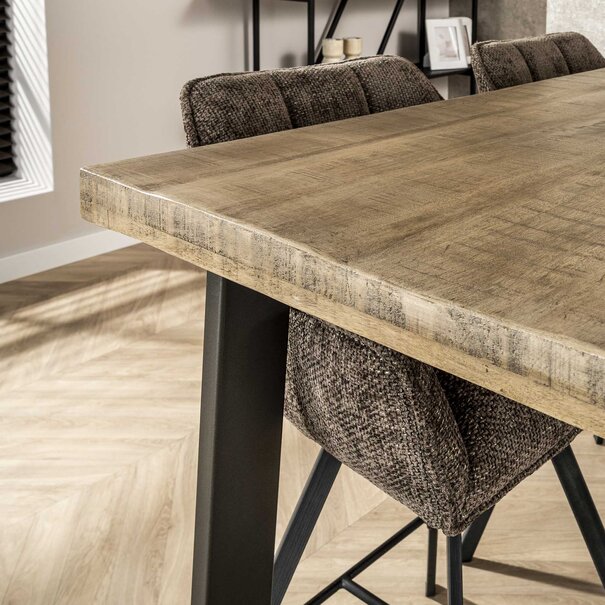 BelaLuz Industriële bartafel San Diego 135 cm blank antiek mangohout