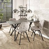 BelaLuz Industriële eetkamertafel Jools 160 cm betonlook