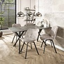 Industriële eetkamertafel Jools 160 cm betonlook