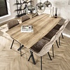 BelaLuz Industriële eetkamertafel Jools 190 cm antiquewash