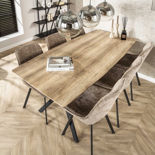 BelaLuz Industriële eetkamertafel Jools 190 cm antiquewash