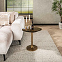 Hotel chique design bijzettafel Glare small goud antiek