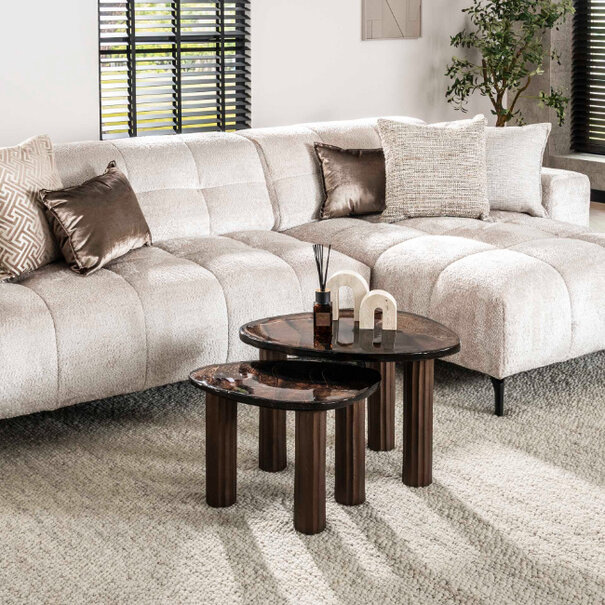 BelaLuz Hotel chique design salontafel Glare small koper antiek