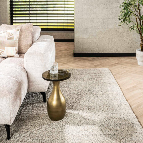 Hotel chique design bijzettafel Glare small druppelpoot goud antiek