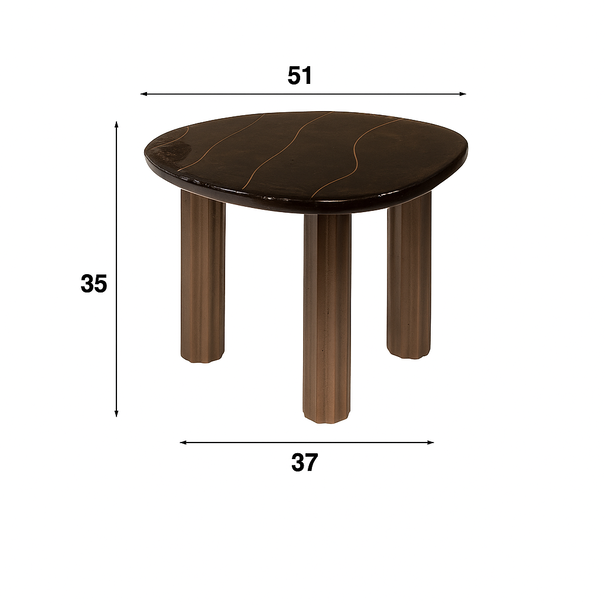 BelaLuz Hotel chique - design - salontafel - koper antiek - Glare small