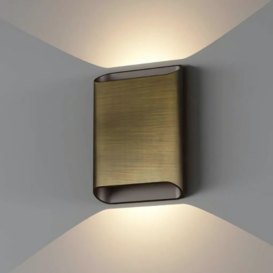 Wandlamp Diaz 2-lichts donker antiek brons