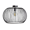 ETH Modern Industriële plafondlamp Wire 1-lichts Ø50 cm zwart
