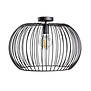Moderne - industriële - plafondlamp - 1-lichts - zwart - Ø50 cm - Wire