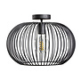 moderne - industriële - plafondlamp - 1-lichts - zwart - Ø40 cm - Wire