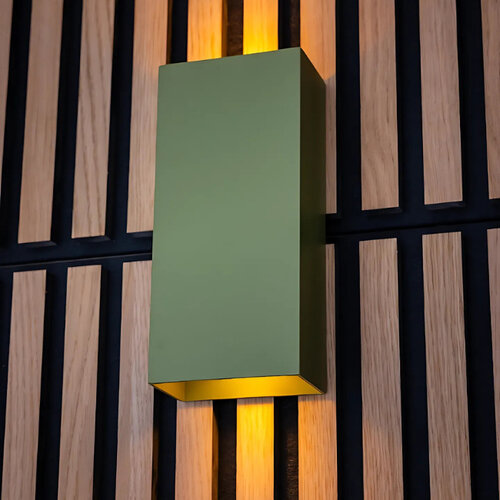 Moderne Scandinavische wandlamp David 2-lichts groen