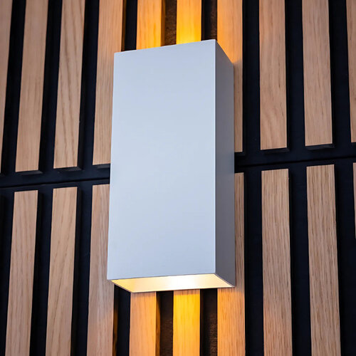 Scandinavische minimalistische wandlamp David 2-lichts wit