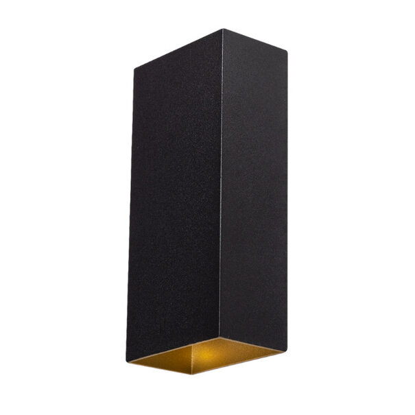 ETH Hotel chique modern wandlamp David 2-lichts zwart goud