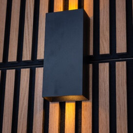 Wandlamp David 2-lichts zwart