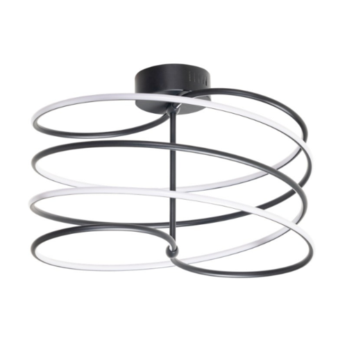 minimalistisch design plafondlamp Slinger zwart 3 standen