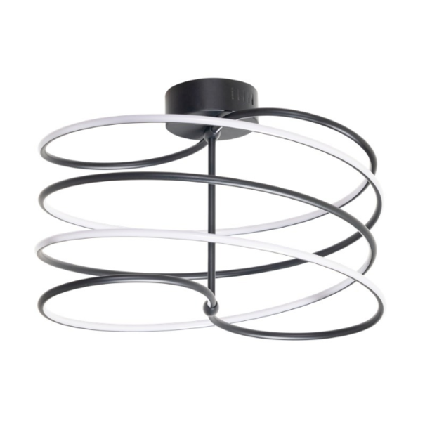 ETH minimalistisch design plafondlamp Slinger zwart 3 standen