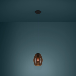 Stars of Light Moderne Scandinavische hanglamp Estanys 1-lichts bruin glas