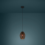 Moderne - Scandinavische - hanglamp - 1-lichts - bruin glas - Estanys