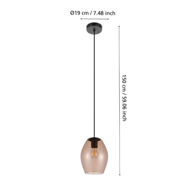 Stars of Lights Moderne - Scandinavische - hanglamp - 1-lichts - bruin glas - Estanys
