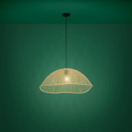 Hanglamp Sambucona 1-lichts rotan Ø72 cm