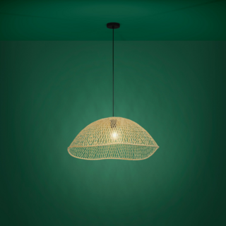 Hanglamp Sambucona 1-lichts rotan Ø72 cm