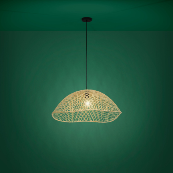Stars of Lights Landelijke - Ibiza - hanglamp - 1-lichts - rotan - Ø72 cm - Sambucona