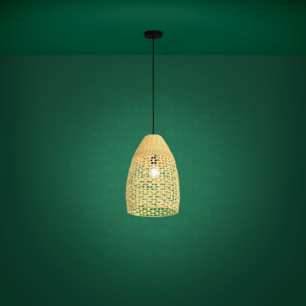 Stars of Lights Landelijke - Ibiza - hanglamp - 1-lichts - rotan - Ø35 cm - Sambucona