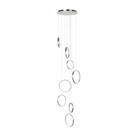 Hanglamp Olympia 8-lichts zilver