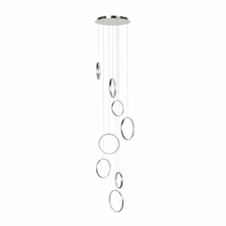 Hanglamp Olympia 8-lichts zilver