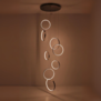 Modern minimalistische hanglamp Olympia 8 lichts zwart