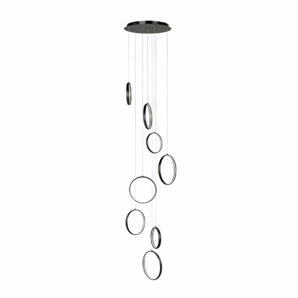 Highlight Modern minimalistische hanglamp Olympia 8 lichts zwart