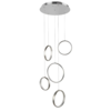 Highlight minimalistisch design hanglamp Olympia 5-lichts zilver