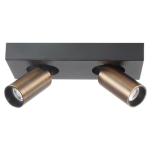 Highlight Moderne hotel chique opbouwspot Eliano 2-lichts brons