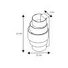 Artdelight Modern Hotel chique wandlamp Rolls 2-lichts zwart goud
