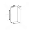 Artdelight Moderne minimalistische wandlamp Dante XL 2-lichts zwart