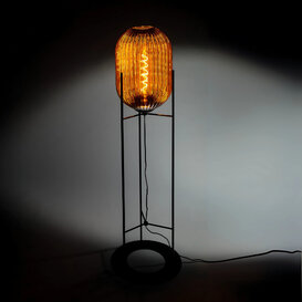 Vloerlamp Glamm 1-lichts small amber glas
