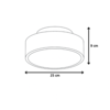 Artdelight Modern minimalistisch plafondlamp Chicago 1-lichts zwart