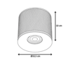 Artdelight Modern Industriële plafondlamp Costa 1-lichts zwart