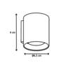 Artdelight Modern Scandinavische wandlamp Roulo 1-lichts champagne