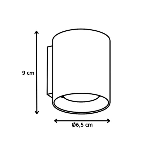 Artdelight Modern Industriële wandlamp Roulo 1-lichts zwart