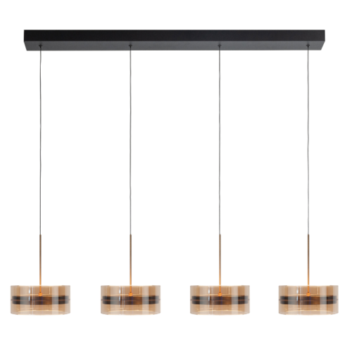 Modern minimalistische hanglamp Enzo 4 lichts brons