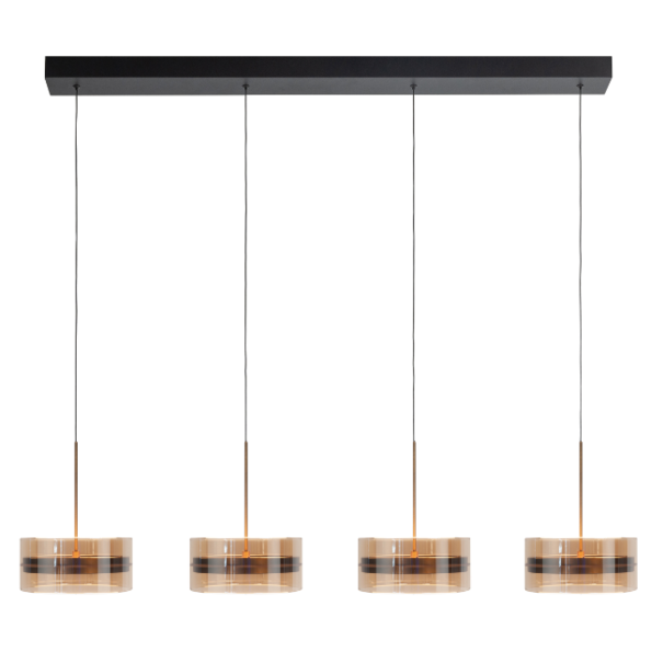 Highlight Modern minimalistische hanglamp Enzo 4 lichts brons