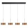 Modern minimalistische hanglamp Enzo 4 lichts brons