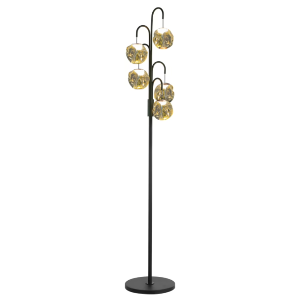 Highlight Moderne design vloerlamp Melina 5-lichts goud