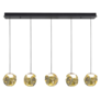 Modern design hanglamp Melina 5-lichts goud