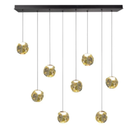 Hanglamp Melina 8-lichts goud