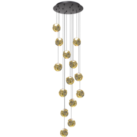 Hanglamp/Videlamp Melina 14-lichts goud