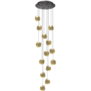 Modern design videlamp Melina 14-lichts goud