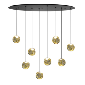 Hanglamp Melina 8-lichts goud
