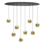 Modern design hanglamp Melina 8-lichts goud